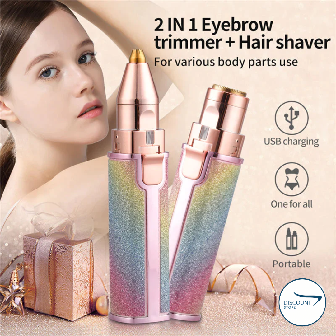2 in 1 Rechargeable Ladies Upper Lips & Eyebrows Hair Remover β Painless