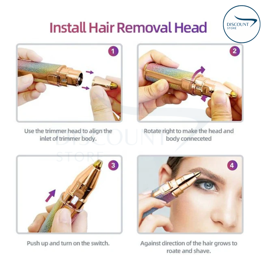 2 in 1 Rechargeable Ladies Upper Lips & Eyebrows Hair Remover β Painless