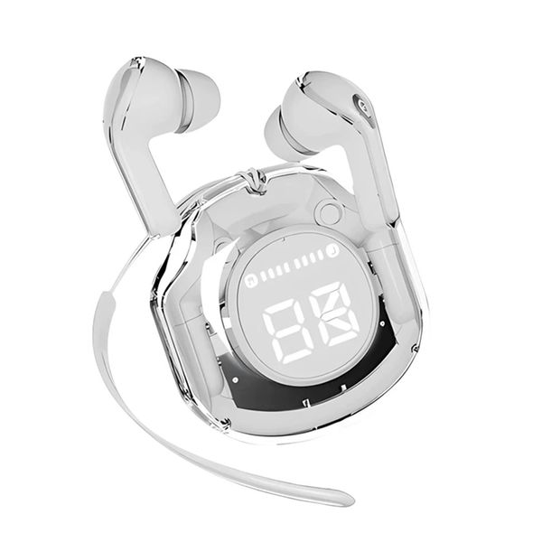 Air39 Wireless Earbuds Case| Crystal Clear Sound, Bluetooth 5.3, Transparent Case, Heavy Bass Stereo, Noise Reduction, Sports Headset with Microphone, Waterproof, LED Display