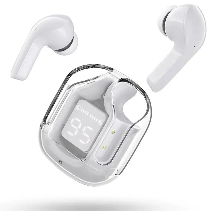 Air 31 TWS Transparent Earbuds – High Bass, Smart Display, Bluetooth 5.3
