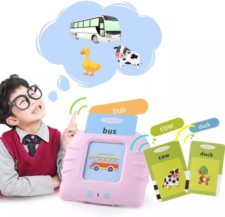 Talking Flash Cards Educational Toys - Talking Flashcards Learning Toys for Toddlers - Montessori Toys Flash Cards for Age 3 4 5 6