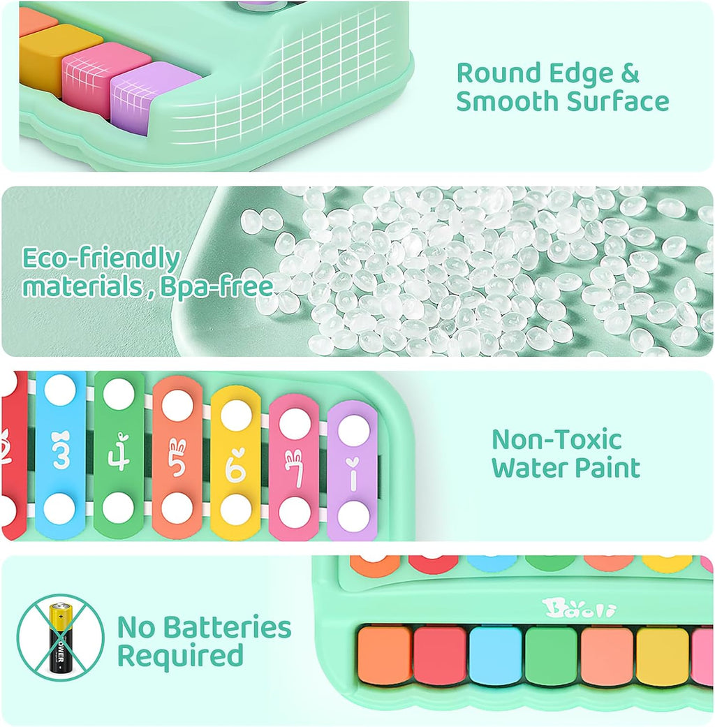 Musical Piano Xylophone For Kids - 8 keys - 2 In 1