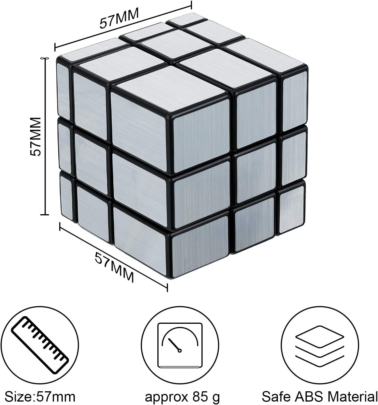 Original Qiyi Mirror Cube 3x3 Golden Sticker Less Qiyi Warrior S Best Quality Fast Speed Magic Rubik Speed Cube Educational Puzzle Toys