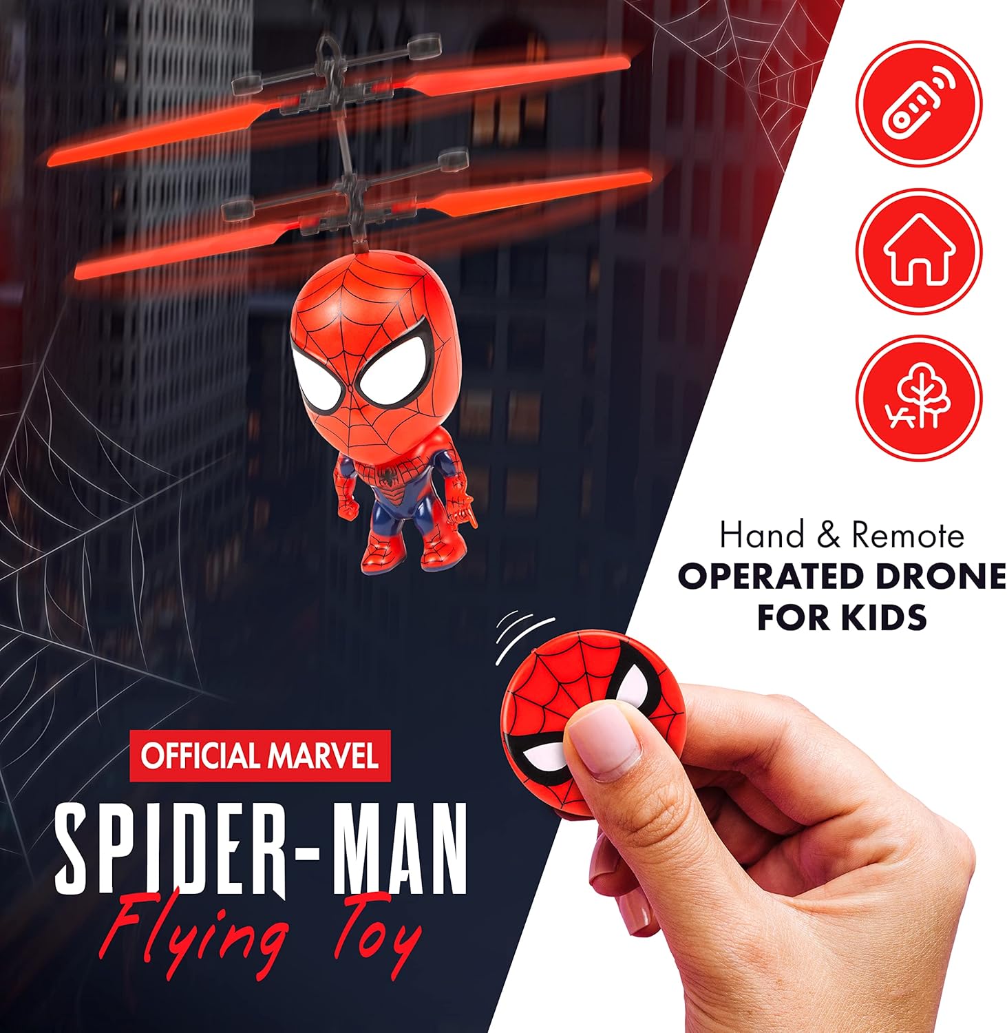 Rechargeable Spiderman Flying Ball for Kids || Rechargeable Light up Ball Drone for Indoor and Outdoor Game